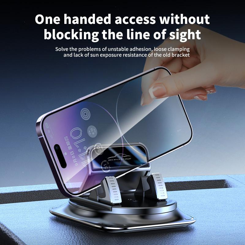【FathersDayGift】Car phone holder 360 degree rotation. suitablefor car navigation in-car dashboard. horizontaland vertica screen adjustment angle.suctioncup fixed non-slip mobile phone holdersuitable for iPhone and Android