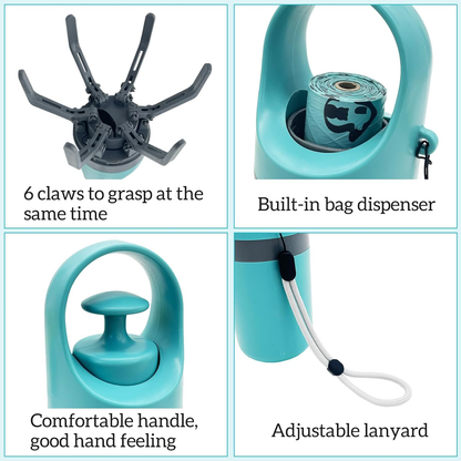 No-Touch Portable Pet Pooper Scooper & Waste Bag Dispenser
